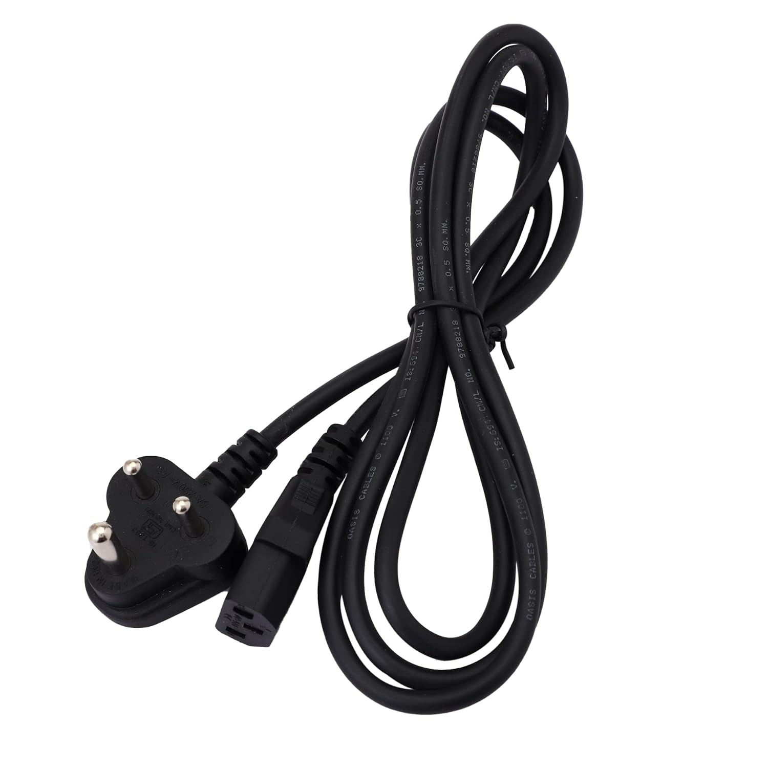 BOXNUBE ISI Certified 6A 250v Heavy Duty Desktop/Printer/SMPS/PC Copper Power Cord - Indian 3 Pin Plug to C13 IEC Socket BOXNUBE ISI Certified 6A 250v Heavy Duty Desktop/Printer/SMPS/PC Copper Power Cord - Indian 3 Pin Plug to C13 IEC Socket
